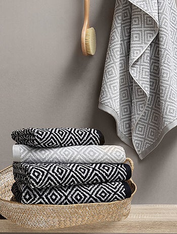 Lot de 2 gants de toilette SYMETRIE coton Losanges