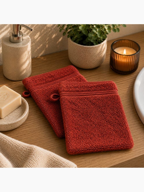 Lot de 2 gants de toilette Tendresse - Kiabi