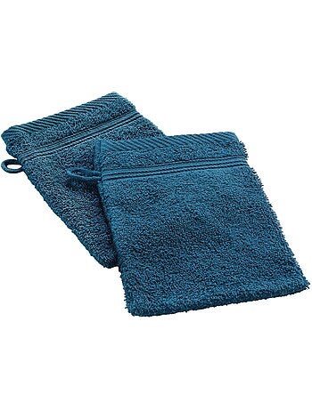 Lot de 2 Gants de toilette Tendresse uni en coton