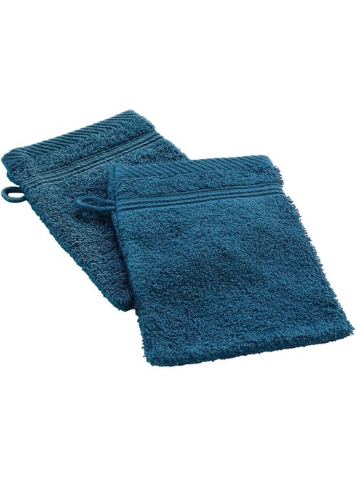 Lot de 2 Gants de toilette Tendresse uni en coton - Kiabi