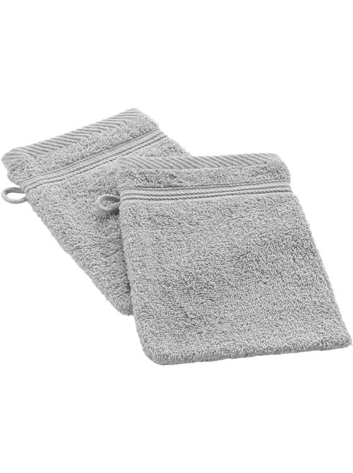 Lot de 2 Gants de toilette Tendresse uni en coton - Kiabi