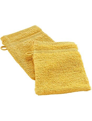 Lot de 2 Gants de toilette Tendresse uni en coton
