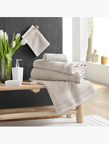 Lot de 2 Gants de toilette Tendresse uni en coton