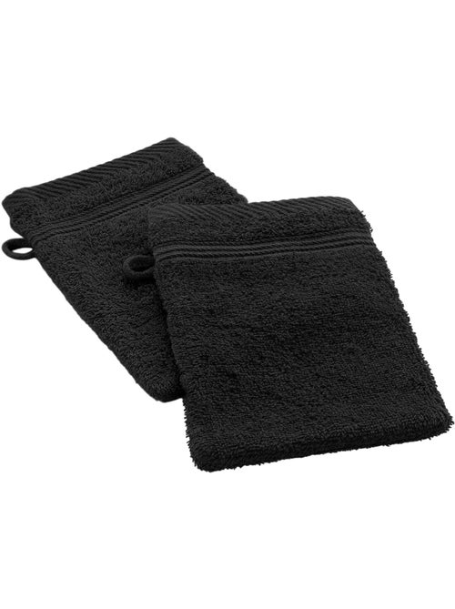 Lot de 2 Gants de toilette Tendresse uni en coton - Kiabi