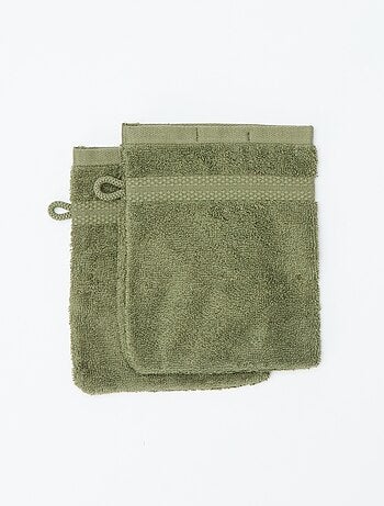 Lot de 2 gants de toilette