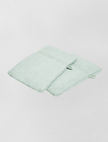 Lot de 2 gants de toilette