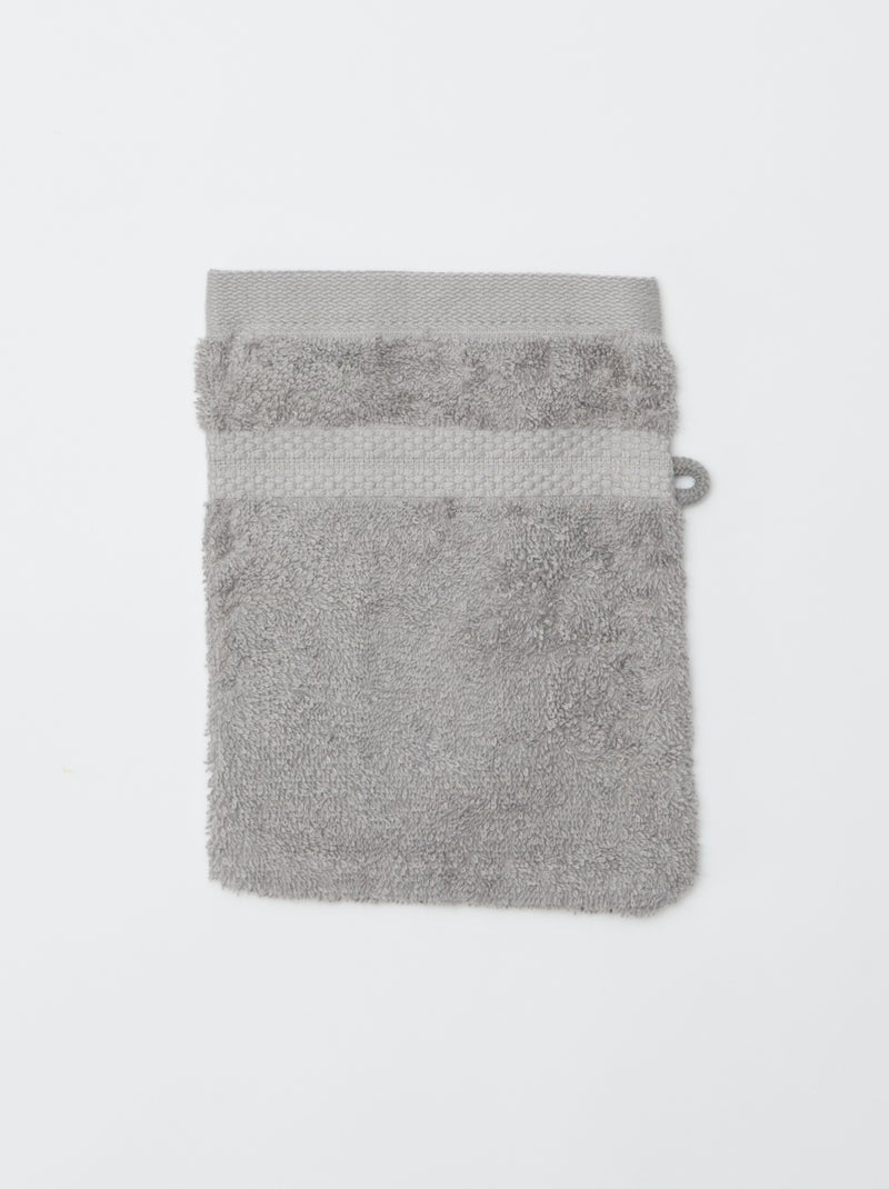 Lot de 2 gants de toilettes - Kiabi Home Gris - Kiabi