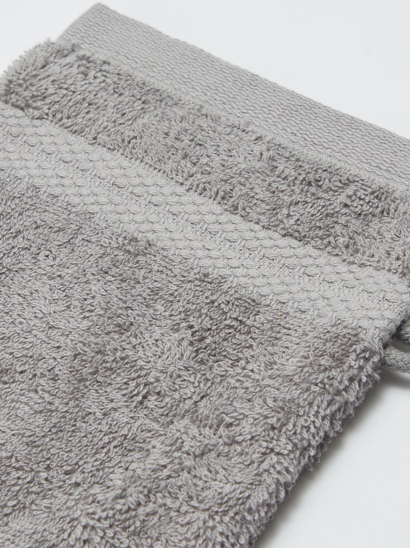 Lot de 2 gants de toilettes - Kiabi Home Gris - Kiabi