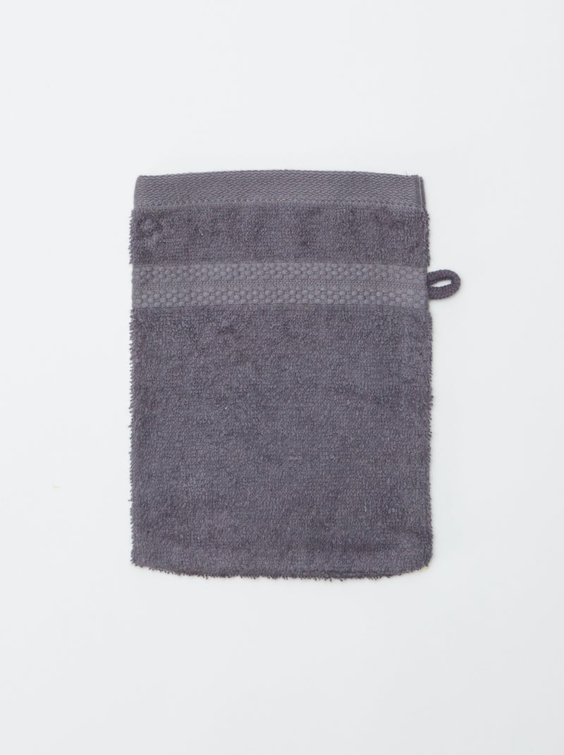 Lot de 2 gants de toilettes - Kiabi Home Gris foncé - Kiabi