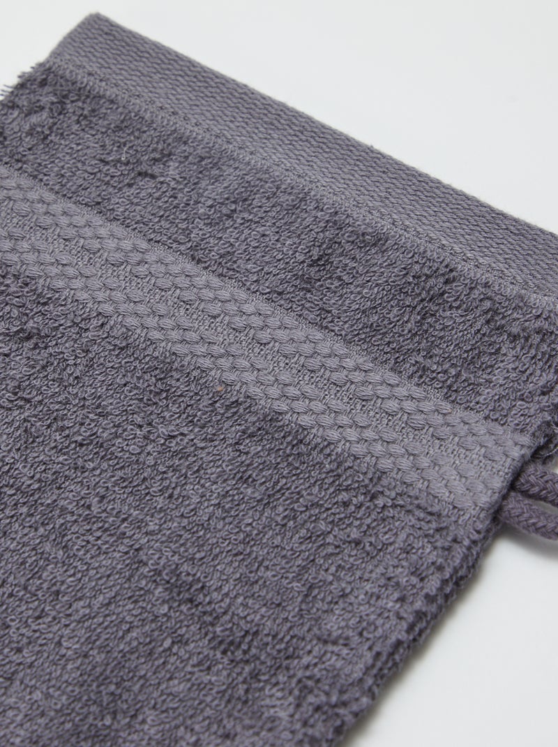 Lot de 2 gants de toilettes - Kiabi Home Gris foncé - Kiabi
