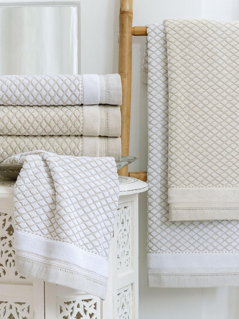 Lot de 2 gants toilette 16x21 LINEN Beige - Kiabi