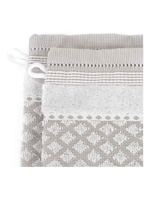 Lot de 2 gants toilette 16x21 LINEN - Kiabi