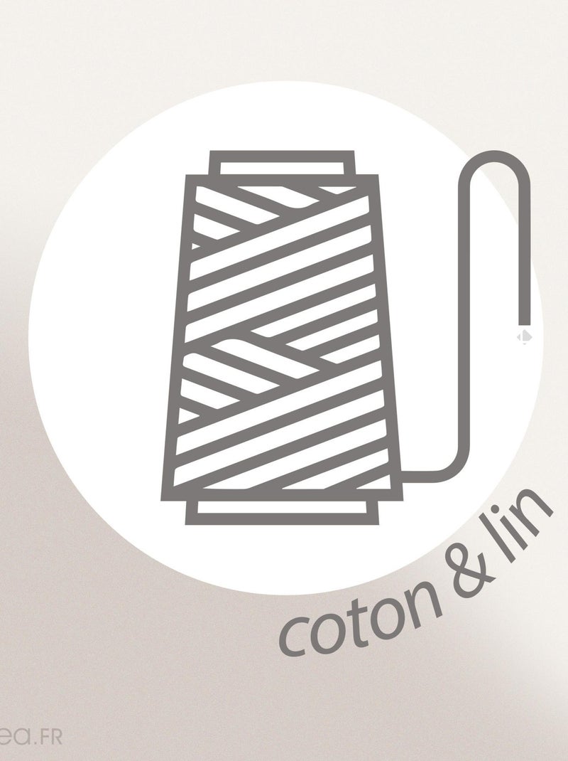 Lot de 2 gants toilette 16x21 LINEN Blanc - Kiabi