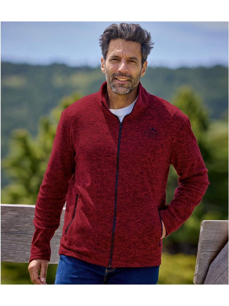 Lot de 2 gilets en micropolaire chinée  - atlas for men Bleu Bordeaux - Kiabi