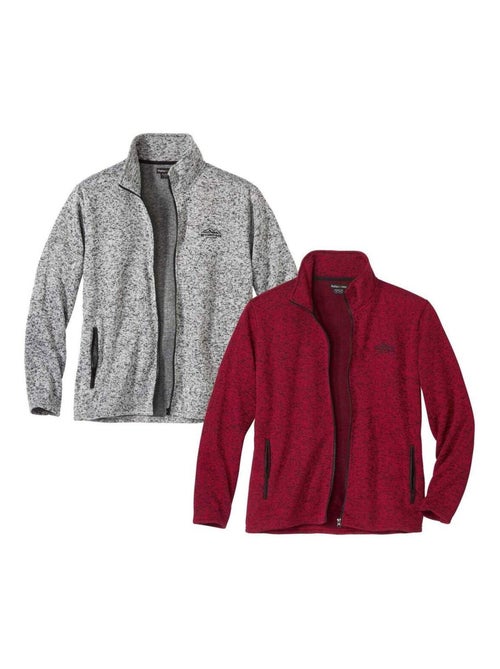 Lot de 2 Gilets Molleton Chinés Mountain  - ATLAS FOR MEN - Kiabi