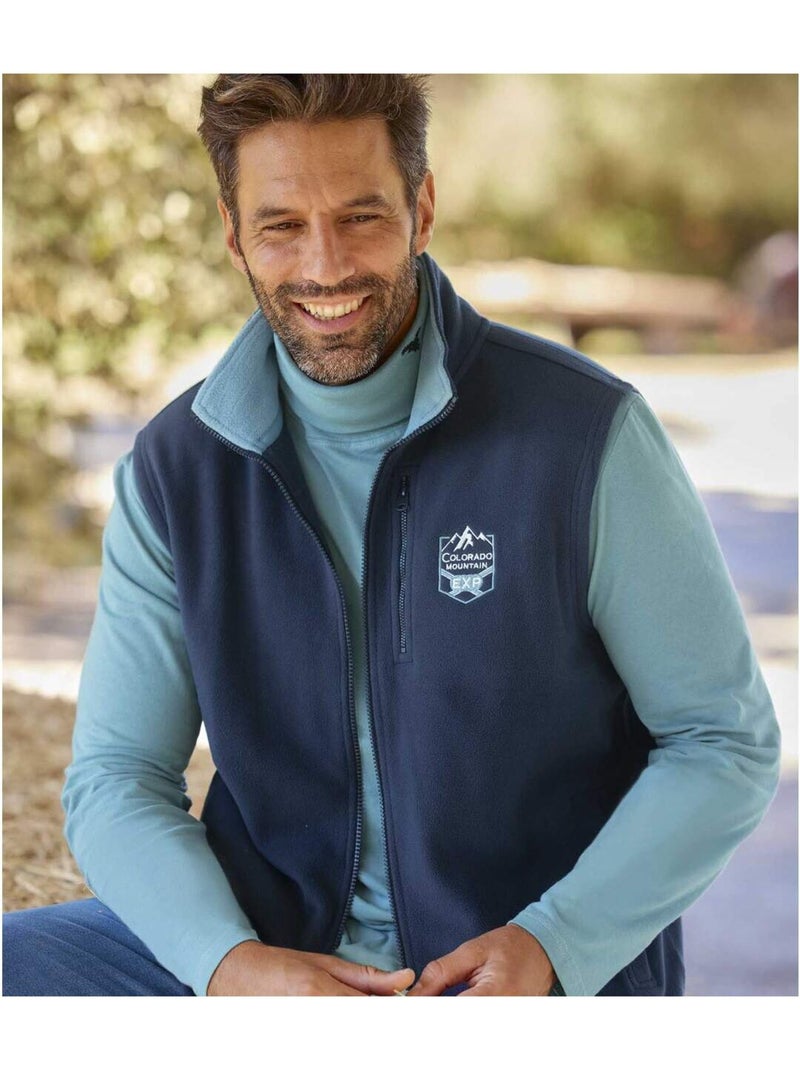 Lot de 2 Gilets Polaires Sans Manches Colorado   - ATLAS FOR MEN Bleu Bleu - Kiabi