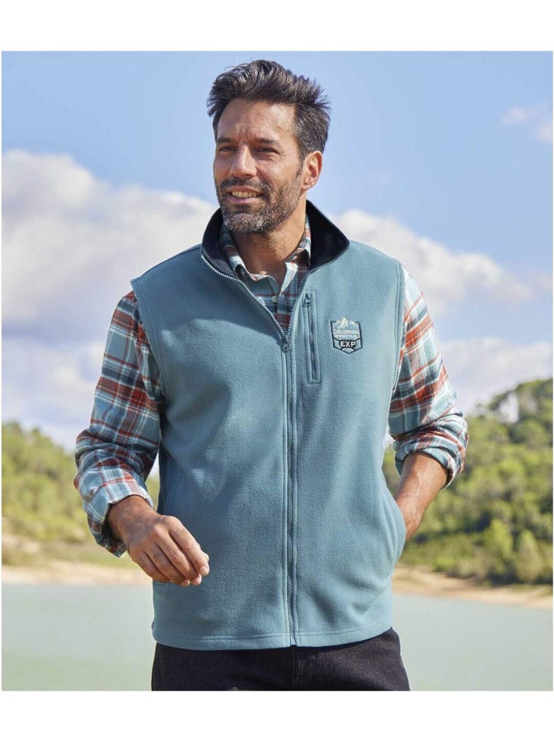 Lot de 2 Gilets Polaires Sans Manches Colorado   - ATLAS FOR MEN Bleu Bleu - Kiabi