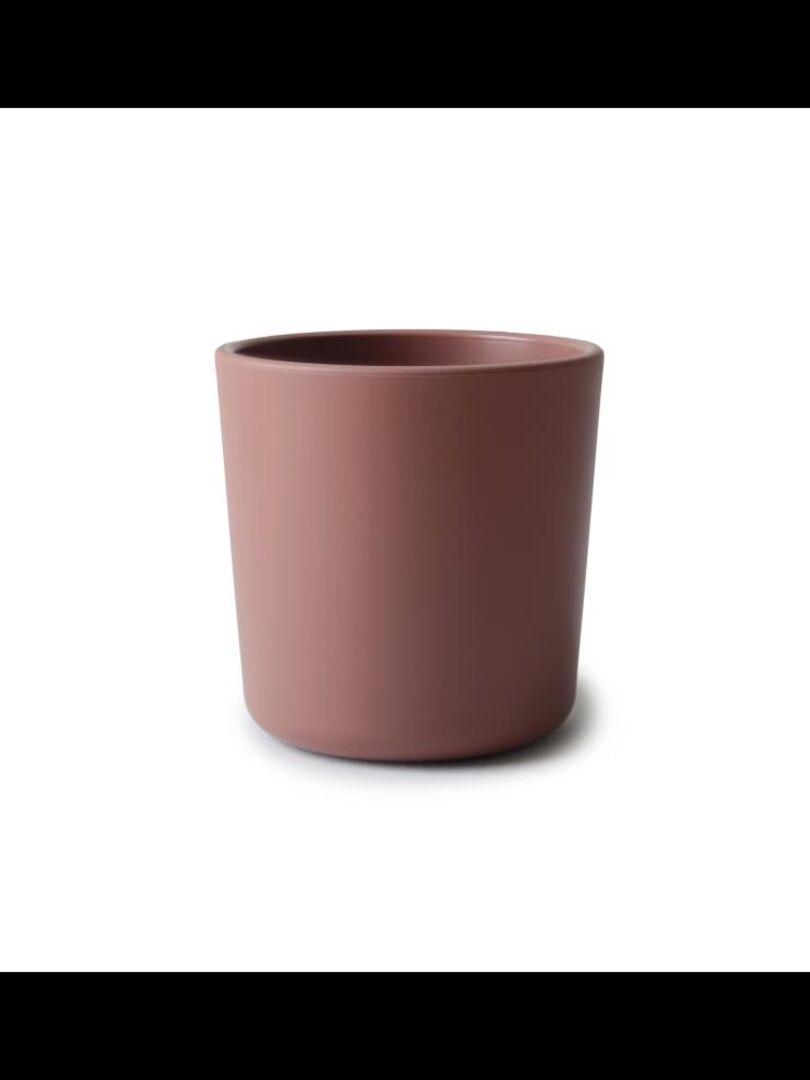 Gobelets Silicone OYOY Pour Bébé - Lot De 2 Avec Anses Rouge/Marron