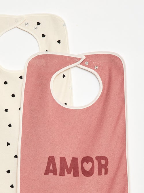 Lot de 2 grands bavoirs éponge - So Easy - Kiabi