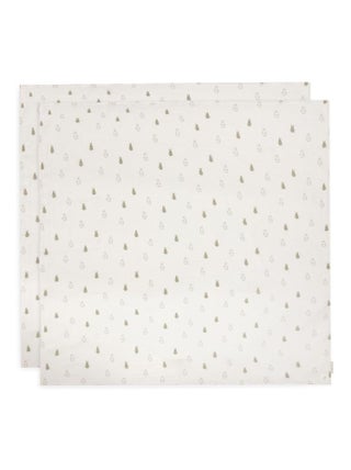 Lot de 2 grands langes gaze de coton Happy Miffy