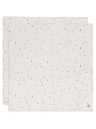 Lot de 2 grands langes gaze de coton Jungle