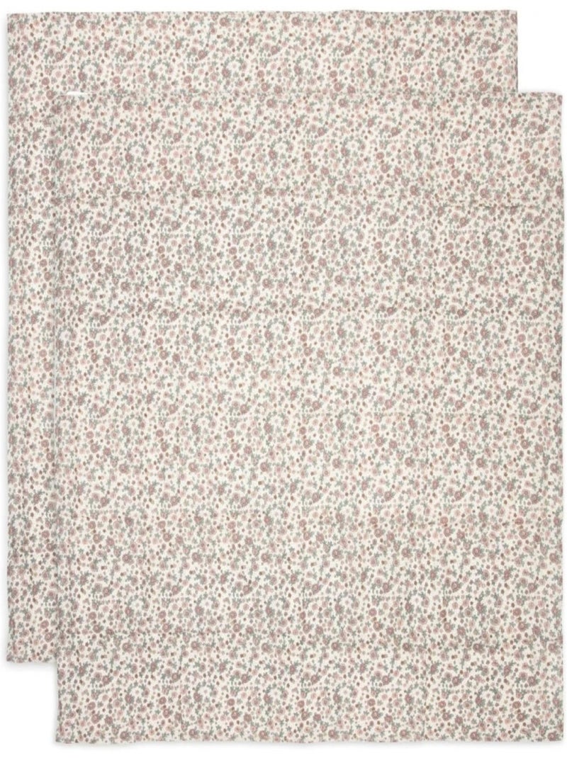 Lot de 2 grands langes gaze de coton Retro Rose - Kiabi