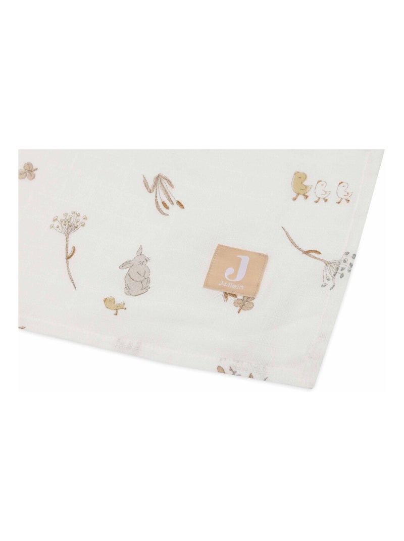 Lot de 2 grands langes gaze de coton Riverside Jollein Marron - Kiabi