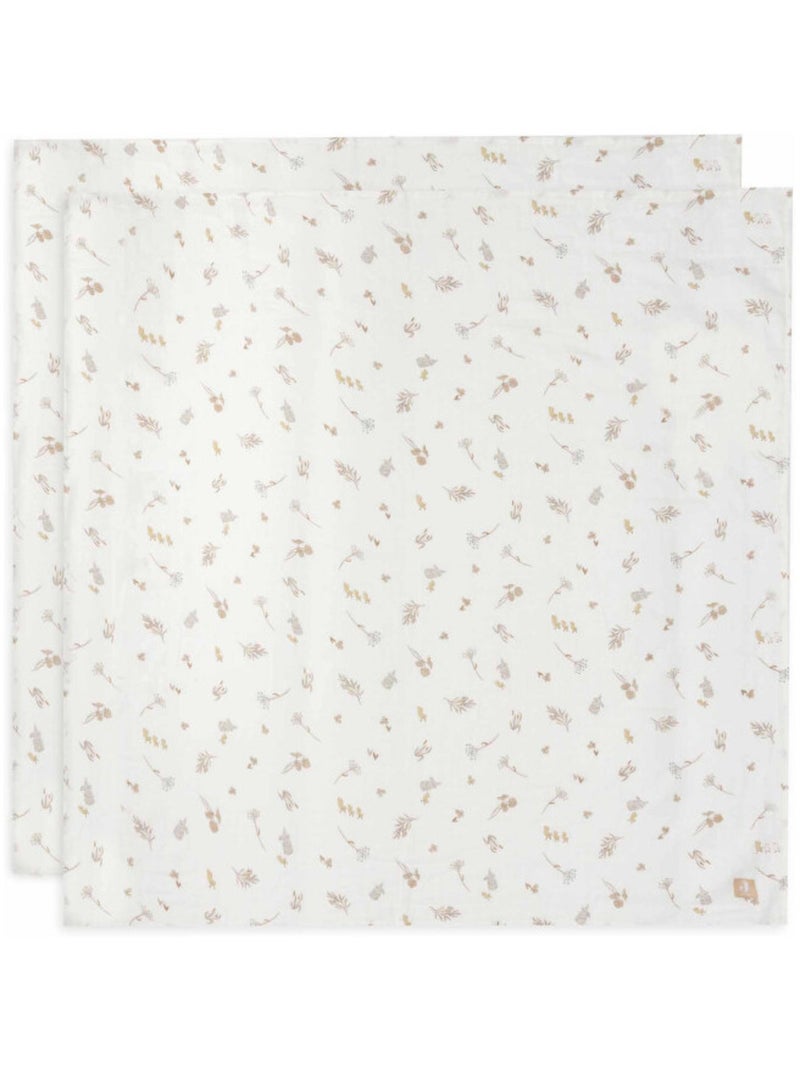 Lot de 2 grands langes gaze de coton Riverside Marron - Kiabi