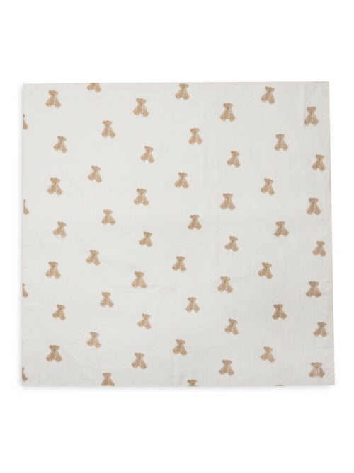 Lot de 2 grands langes gaze de coton Teddy Bear Jollein - Kiabi