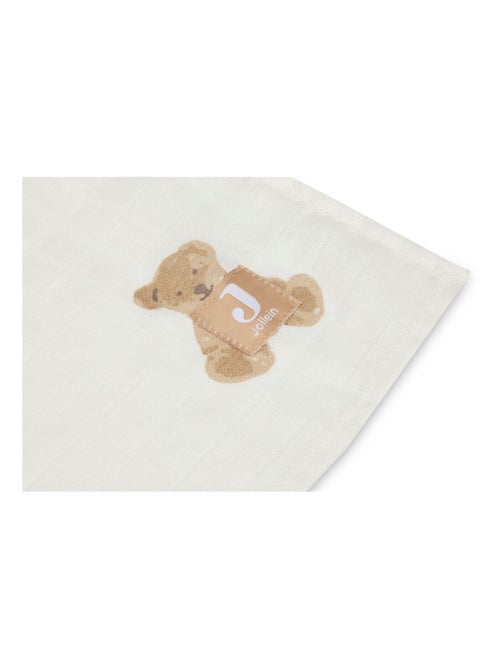 Lot de 2 grands langes gaze de coton Teddy Bear Jollein - Kiabi