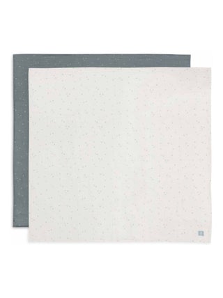 Lot de 2 grands langes gaze de coton Twinkling