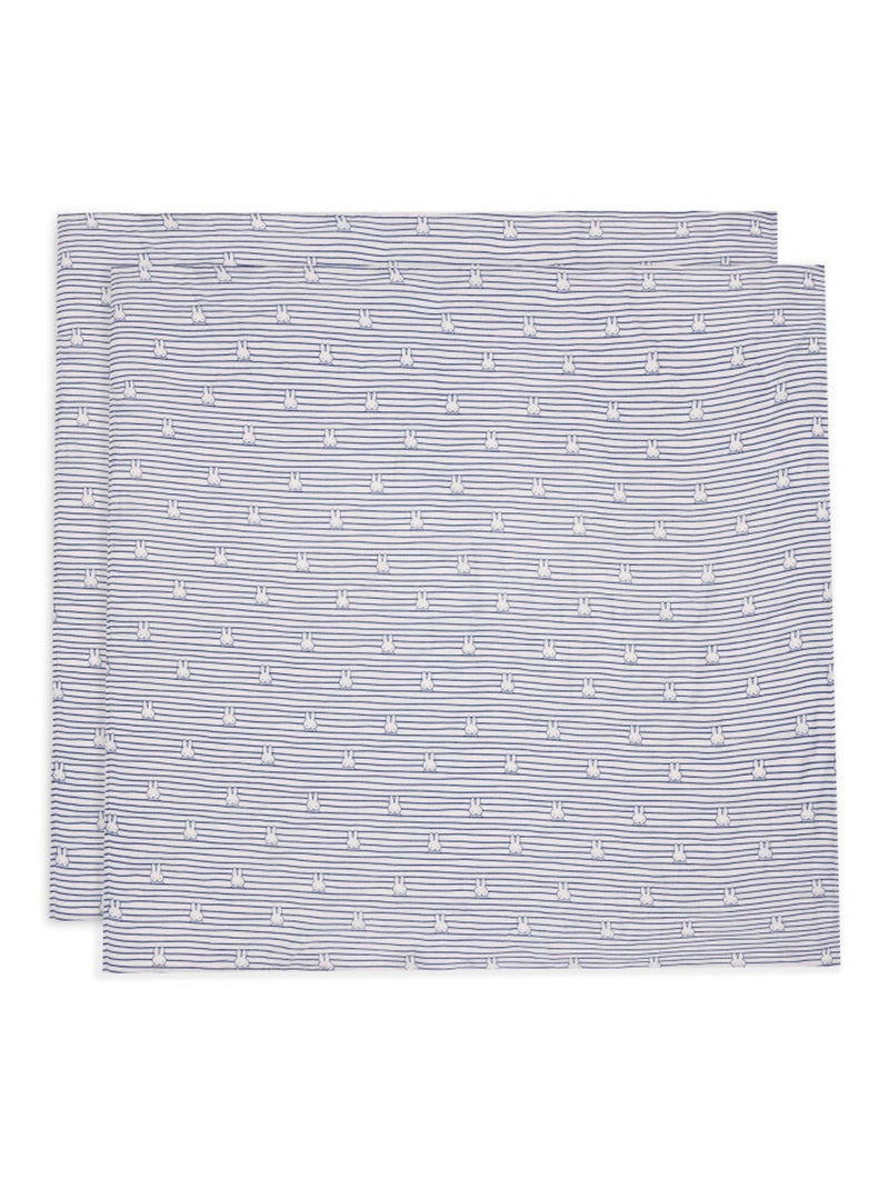 Lot de 2 grands langes Miffy gaze de coton Bleu - Kiabi