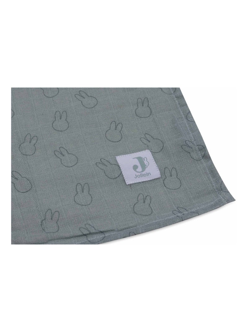 Lot de 2 grands langes Miffy gaze de coton Jollein Vert - Kiabi
