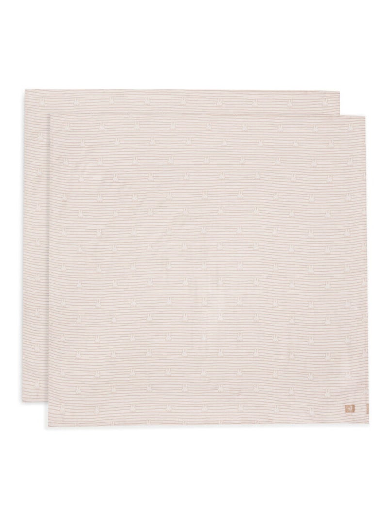 Lot de 2 grands langes Miffy gaze de coton Marron - Kiabi