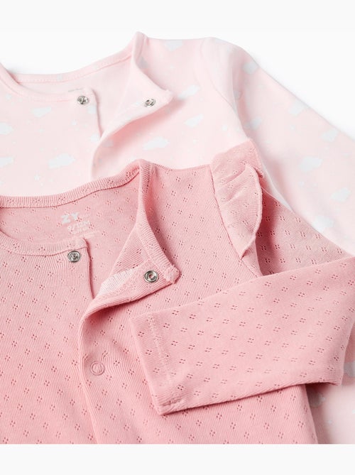 Lot de 2 grenouillères en coton - Kiabi