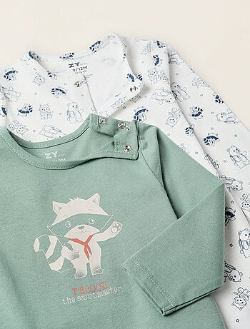 Lot de 2 Grenouillères en Coton