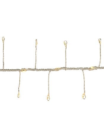 Lot de 2 guirlandes lumineuses d'extérieur 2 m 150 led blanc chaud fil cuivre sur secteur