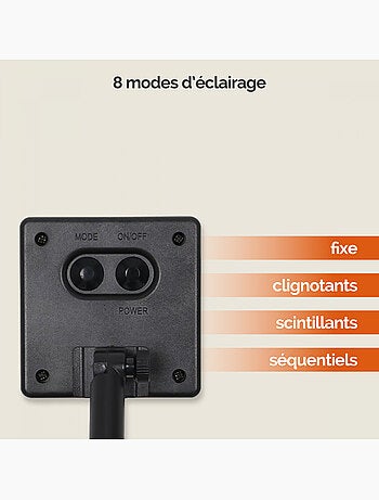 Lot de 2 guirlandes solaires extérieures lumineuses jardin, terrasse - 12 m - linxor