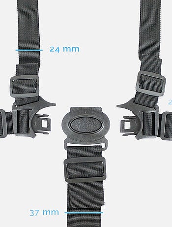 Lot de 2 harnais de sécurité universels 5 points pour chaise haute bébé - Monsieur Bébé