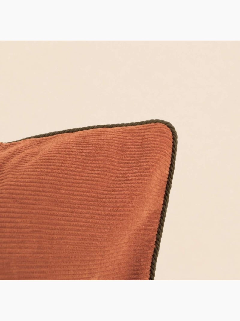 Lot de 2 housses de coussin 35x60cm en velours Marron - Kiabi