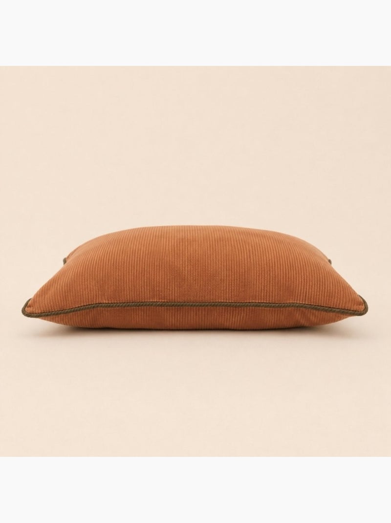 Lot de 2 housses de coussin 35x60cm en velours Marron - Kiabi