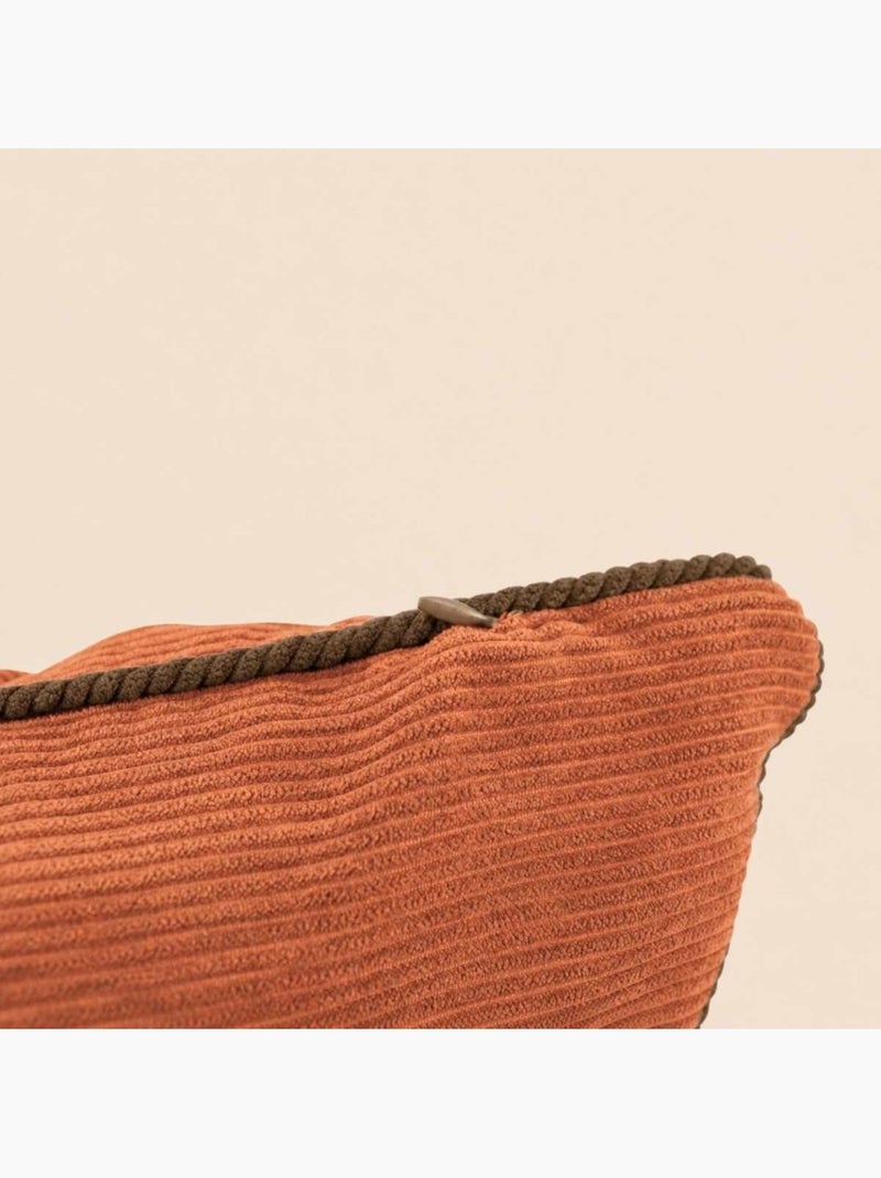 Lot de 2 housses de coussin 35x60cm en velours Marron - Kiabi