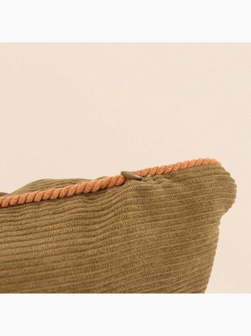 Lot de 2 housses de coussin 35x60cm en velours Vert - Kiabi