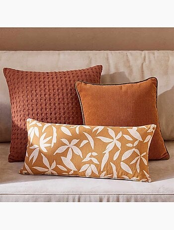 Lot de 2 housses de coussin 40x40cm en velours