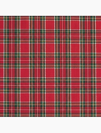 Lot de 2 housses de coussin de noël en coton, fil doré en relief, carreaux tartan - gamusi