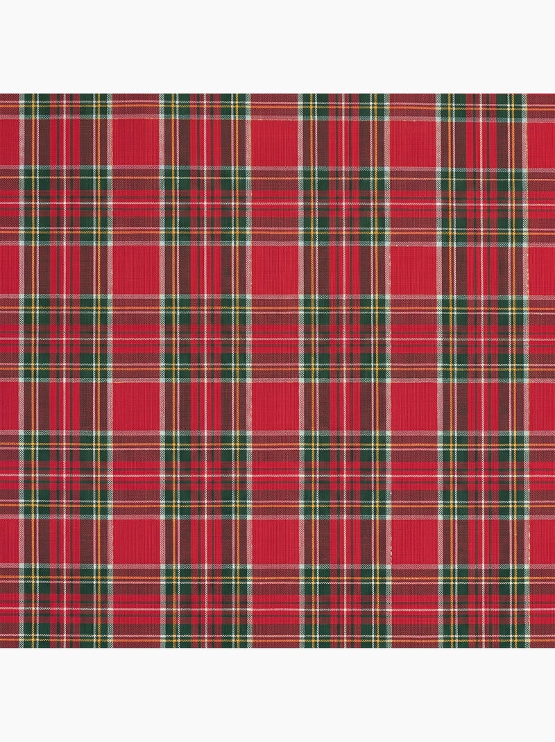 Lot de 2 housses de coussin de noël en coton, fil doré en relief, carreaux tartan - gamusi Rouge - Kiabi