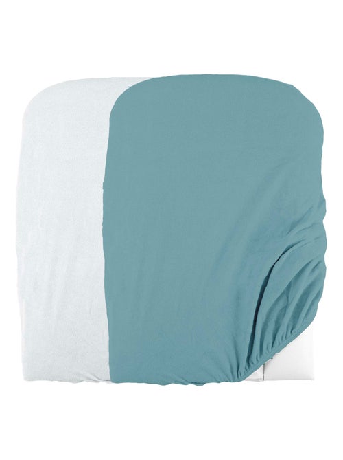 Lot de 2 housses de matelas à langer en éponge bouclette - Kiabi