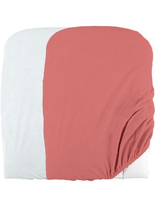 Lot de 2 housses de matelas à langer en éponge bouclette