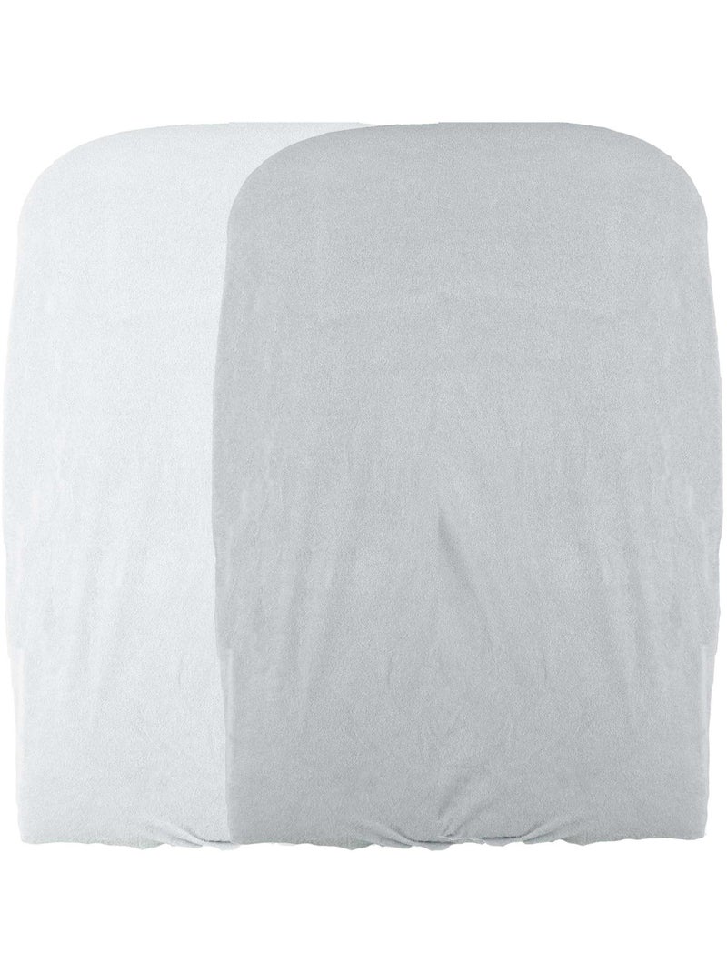 Lot de 2 housses de matelas à langer Gris clair - Kiabi