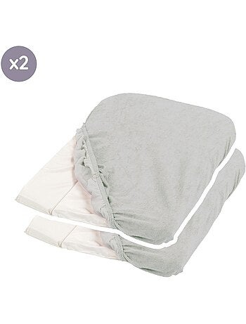Lot de 2 housses de matelas à langer